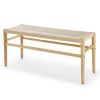 Indoor Bench with Paper Cord, Rubber Wood Legs (39.5'x14.5'x17.5')