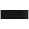 Bookshelf Boards 4 pcs High Gloss Black 31.5"x7.9"x0.6" Engineered Wood
