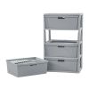 4 Drawer Cross-Weave Tower Cement