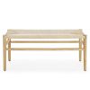 Indoor Bench with Paper Cord, Rubber Wood Legs (39.5'x14.5'x17.5')