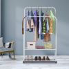 Garment Hanging Rack Clothing Hanging Rail Pillow Shoe Display Organizer Stand Rolling Wheel Clothes Organizer