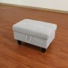 Grey Flannel Living Room Sofa Set Ottoman