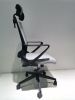 Office Chair Retun, Full Back Revolving Ergonomic, Black Wengue/ Smoke Finish