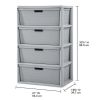 4 Drawer Cross-Weave Tower Cement