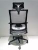 Office Chair Retun, Full Back Revolving Ergonomic, Black Wengue/ Smoke Finish