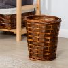 7-Piece Wicker Laundry Hamper and Bath Combo Set, Chocolate Brown