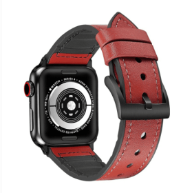 Light Luxury Smart Watch Leather Strap (Option: Red-42mm44mm45mm)