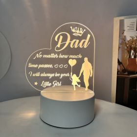 Creative 3D Night Heart Shaped Blessing Language USB Small Table Lamp (Option: Color10-Three color USB)