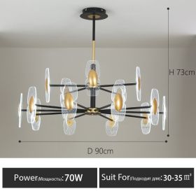 Golden Atmosphere Creative Nordic Study Lamp (Option: Electrodeless-15Head)