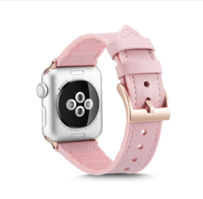 Light Luxury Smart Watch Leather Strap (Option: Pink-42mm44mm45mm)