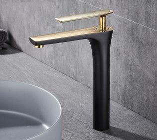 Extended Faucet For Bathroom On Stage (Option: Black gold-High style)