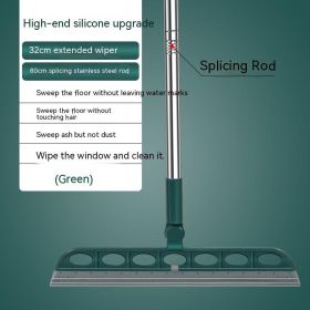 New 180 Degrees Rotatable Magic Broom Foldable Wiper Blade (Option: Green-Retractable)