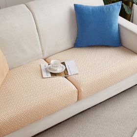 Knitted Elastic Sofa Cover Cushion All-season Universal (Option: Mustard Yellow-Plus M)