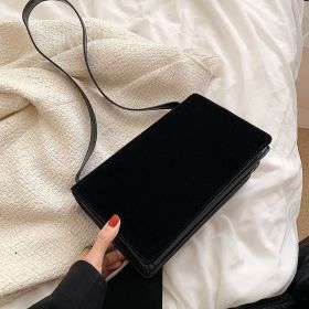 One-shoulder Small Square Bag High Sense (Color: Black)