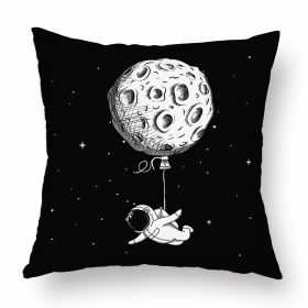 Cartoon Astronaut Short Plush Pillowcase (Option: D63033013style-45X45)