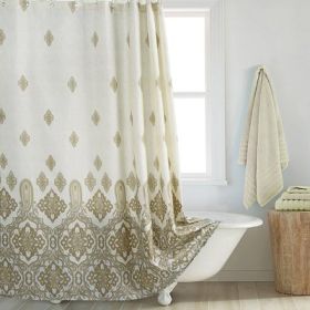 Shower Curtain Polyester Thickened Waterproof Partition Wet And Dry Separation (Option: Harston shower curtain-80X183CM 6holes)