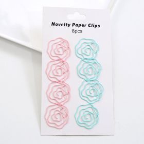 Office Study Materials Bookmark Test Paper Folder (Option: Rose flower)