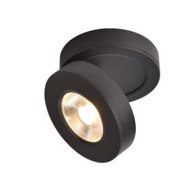 LED Household Living Room Background Wall COB Embedded Spotlight (Option: Ceiling mounted black-7W 3000K)